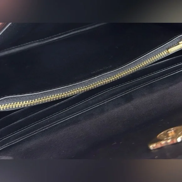 COACH Tammie Black Quilted Clutch with crossbody chain (Coach Authentic) Bag - Picture 13 of 15